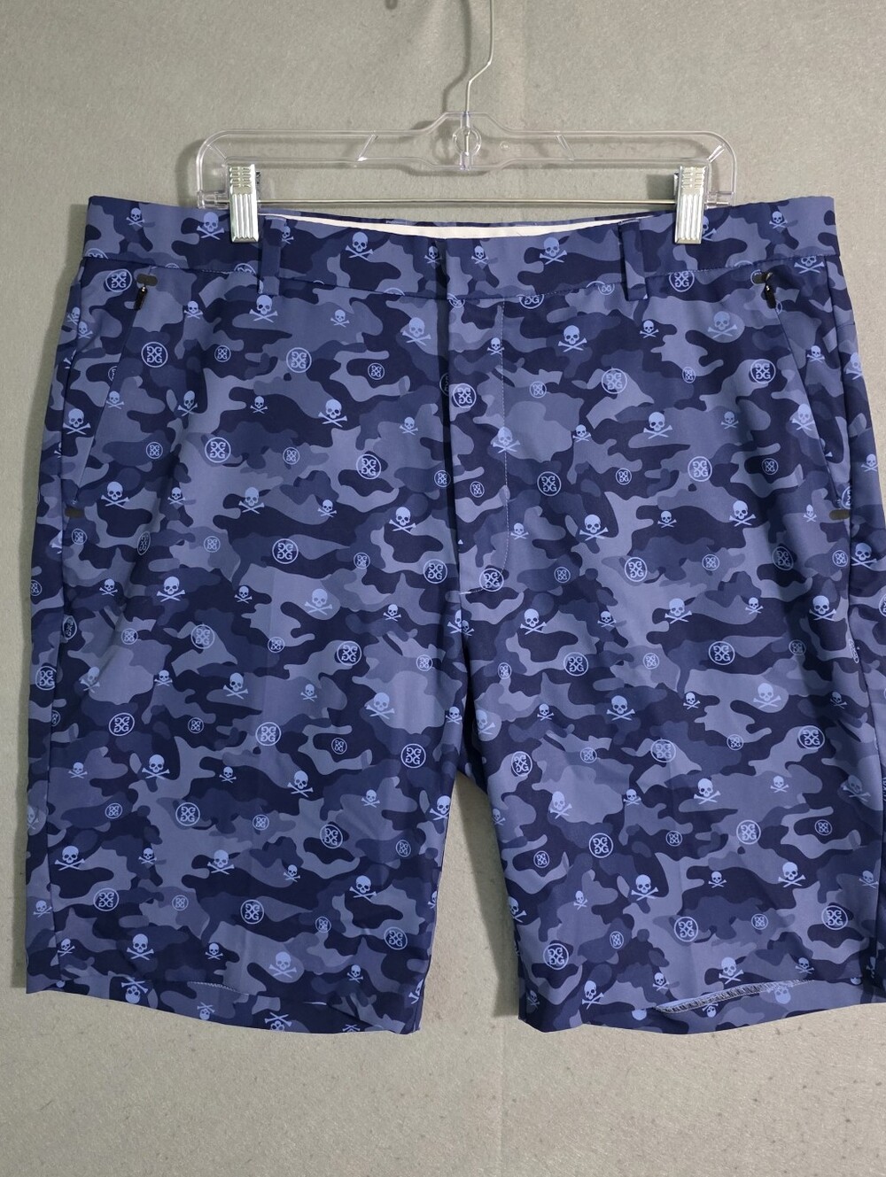G/FORE Mens Blue Camo Maverick Hybrid Golf Shorts Size 38